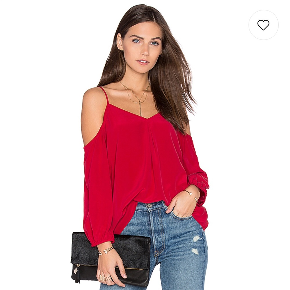 Joie Eclipse Cold Shoulder Silk Blouse - XS
